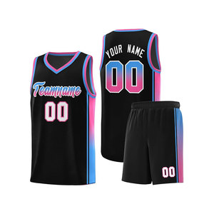 ชุดเสื้อบาสเก็ตบอลสีชมพูแบบกำหนดเอง คอวี แขนกุด ผ้าตาข่าย สำหรับทุกเพศ ทุกวัย ชุดทีม ระบายอากาศได้ดี พิมพ์ลายแบบ Sublimation - Product Image 3