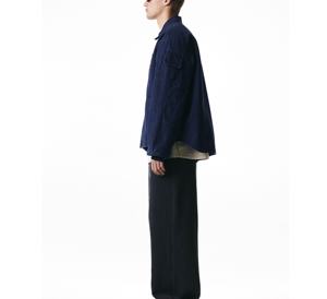 Veste en jean Offre Spéciale extérieure décontractée 100% coton col rabattu sur la taille veste de travail à glissière vêtements de rue coupe ample veste en jean - Product Image 4