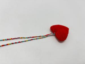 Collar de Corazón Hecho a Mano con Cuentas de Vidrio y Pedrería Colorida para Joyería de Moda, Regalos, Boutique y Uso Diario - Product Image 3