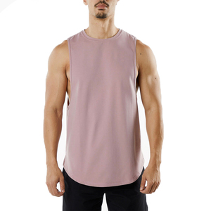 Custom Logo or Blank Casual Summer Knitted <b>Distressed</b> Acid Wash Sleeveless Short Tank <b>Top</b> and Men's - Product Image 1