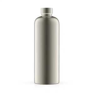 Matte Silver Stainless Steel Water Bottle <b>Insulated</b> Vacuum <b>Flask</b> Double Wall Cylinder Sports Travel Thermal Drinkware Mug - Product Image 1
