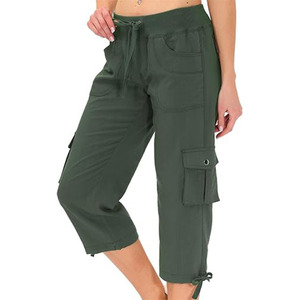 Wholesale <b>Women's</b> Cotton Breathable <b>Capri</b> <b>Shorts</b> Stretch Sports Workout Yoga Running Exercise Training Performance Drawstring - Product Image 1