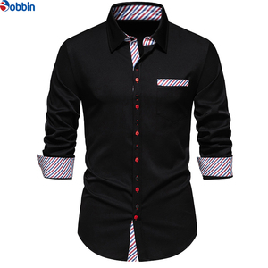 Chemise décontractée pour homme, tendance, vente chaude, confortable, respirante, manches longues, longueur standard, prix raisonnable - Product Image 1