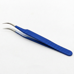 TEEJAY Fibres courbées en J pour volume et isolation des cils, revêtement en poudre bleue, logo personnalisé, couleur personnalisée - Product Image 1