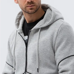 Hoodies personnalisés à faible MOQ, en molleton épais, coupe ample, pour les startups de la mode américaine, avec logo brodé, faible MOQ - Product Image 3