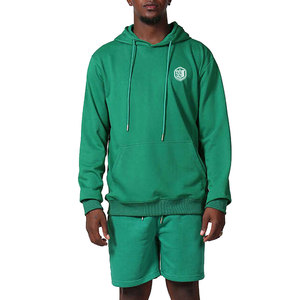 Hoodie Short <b>Sets</b> Quick Dry Casual Style for Casual USe Plus Size Solid Color Hoodie Shorts <b>Sets</b> For Adults - Product Image 1