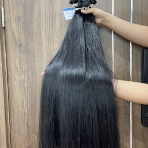 ต่อผมแท้เวียดนามแบบตรงธรรมชาติ เกรดพรีเมียม สีดำนุ่มสลวย แบบ I-Tip คุณภาพสูง - Product Image 2