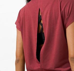 Women's <b>Red</b> Cap Sleeve <b>Crop</b> <b>Top</b> O-Neck Short Sleeve Casual Solid Color Knitted Cotton Breathable T-Shirt Spring Summer Wear - Product Image 5
