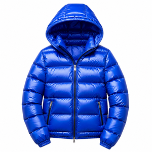 Veste épaisse décontractée surdimensionnée à bulles pour hommes, veste chaude d'hiver avec logo personnalisé pour le printemps, vente en gros OEM - Product Image 1