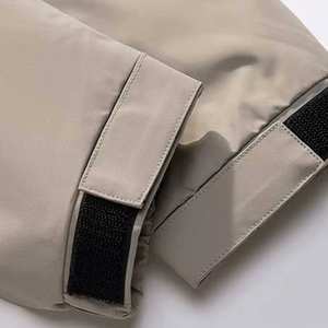 Men's Stand Collar Windproof <b>Jacket</b> Color Blocking PU Coated Casual Outdoor Wear Autumn Regular Fit <b>Zipper</b> Closure Front <b>Pocket</b> - Product Image 5
