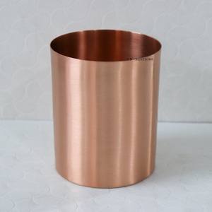 Custom Logo Handmade Copper Candle Container 18 Oz Eco-Friendly <b>Heat</b> Resistant Fragrance Scented Wax Metal Jars Home Decoration - Product Image 4