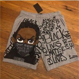 Vente en gros short taille haute pour homme, short droit décontracté en coton avec motif de dessin animé - Product Image 5