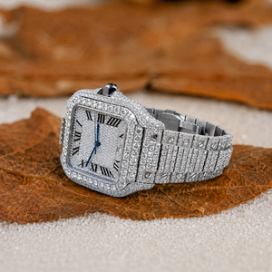 Reloj de Lujo Moderno para Hombre, Cuadrado, Estilo Hip Hop, de Acero Inoxidable, Resistente al Agua, con Diamantes de Moissanita Blancos de Calidad de Exportación y Aleación de Cuarzo - Product Image 6