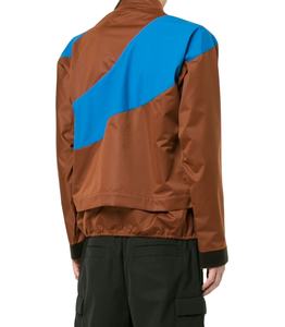 Bloc de couleur hommes léger Nylon coupe-vent veste respirant Gym Fitness coupe-vent à capuche col broderie grande taille course - Product Image 6