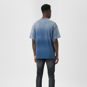 Camiseta de algodón oversize para hombre con lavado ácido, ecológica, de corte holgado, cuello redondo, anti-bolitas, color liso, estilo urbano, personalizada. - Product Image 6