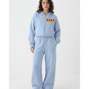Vêtements de sport pour femmes de haute qualité en gros, ensemble survêtement personnalisé 2 pièces, sweat-shirt ample et pantalon de jogging, survêtements grande taille pour femmes - Product Image 1