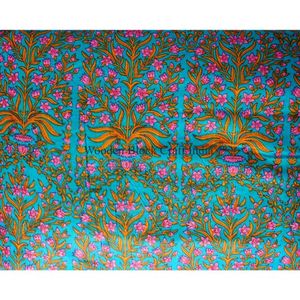 Tissu 100% Coton Imprimé au Bloc, Écologique, Respirant, Séchage Rapide, Léger, Tissu Croisé du Rajasthan pour Vêtements Femme et Fille - Product Image 5