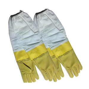 Guantes de Apicultura con Manga Larga, Guantes Protectores con Palma de Cuero Resistentes a Picaduras para Trabajos en Colmenas OEM - Product Image 2