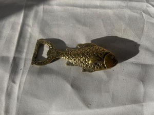 Fish Shape Gold Brass Bottle Opening Tool Suitable For Beer Soda And Soft Drink Bottles Cap <b>Opener</b> Handcrafted From India - Product Image 2