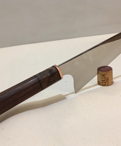 Couteau de Chef Japonais Artisanal Premium LEGACY BLADES en Acier Carbone, Manche en Bois, Ambidextre, Écologique, Finition Poli Miroir - Product Image 6