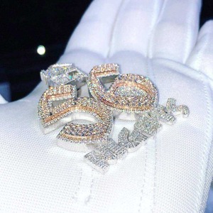 Colgante Personalizado con Nombre en Diamantes, Joyería de Lujo Estilo Hip Hop - Product Image 6