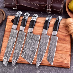 Juego de Cuchillos de Cocina Profesionales de Acero de Damasco, Hechos a Mano, con Hoja de Acero y Mango de Madera, Producto en Oferta a Bajo Precio - Product Image 6