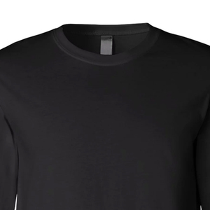 T-shirt à manches longues en coton de haute qualité, couleurs unies, pour hommes, impression, coupe ajustée, col rond, t-shirt de fitness pour hommes - Product Image 4