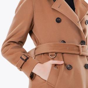 Manteau en laine d'hiver de qualité supérieure pour femmes, style élégant et décontracté avec doublure polaire longue, tendance et chic - Product Image 4