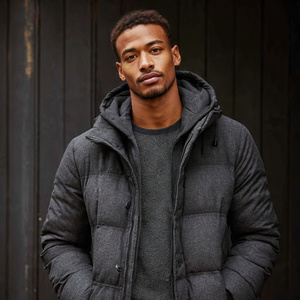 Parka Acolchada para Hombre, Chaqueta de Invierno Gruesa y Cálida con Capucha y Cuello, Abrigo Acolchado, Prendas de Abrigo para Hombre, Chaquetas Acolchadas Oversize para Hombre - Product Image 5