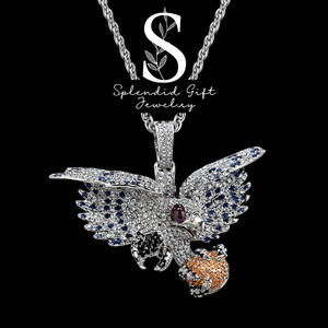 Nuevo Collar de Hip Hop para Raperos, Collar de Cobre con Colgante Delicado de Animal, Collar de Halcón - Product Image 6