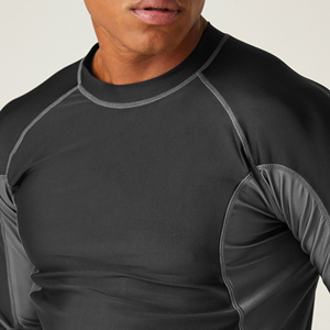 Maillot de bain anti-UV pour homme de qualité supérieure, manches longues et respirant, couleur noire, au meilleur prix - Product Image 5