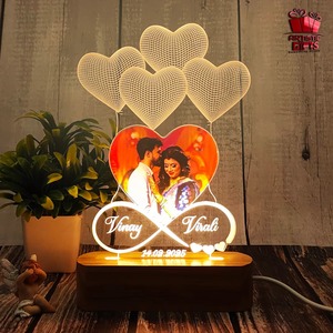 Hot Sale Personalized LED Heart Infinity Photo Lamp with HD Digital Photo Frame and Date for Wedding Anniversary - Product Image 2