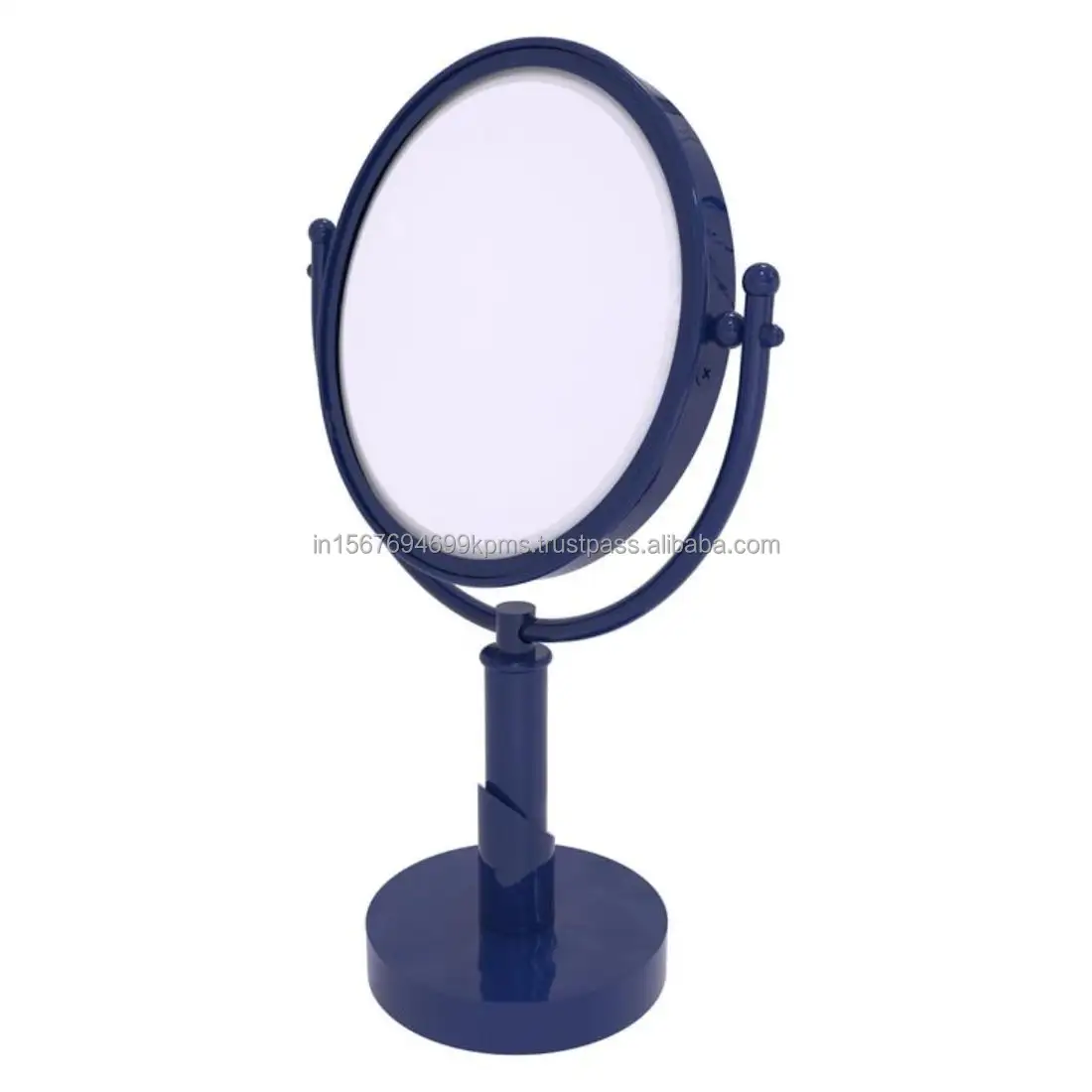 New Cosmetic Collection Blue Finished Vanity Mirror Desk Decorative Accent Mirror With Stand Amazing Makeup Mirror For Women's