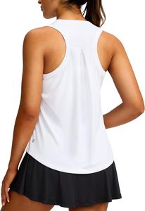 Camiseta sin mangas personalizada para mujer, de algodón suave, básica, ajustada, elástica, informal de verano, estilo racerback, para entrenamiento, yoga, gimnasio - Product Image 4