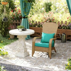 Silla de jardín y terraza azul cielo con respaldo - Product Image 1