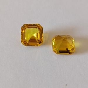 Zafiro Amarillo Tallado en Esmeralda Facetada, Gema Suelta de Alta Calidad, Creada en Laboratorio, Claridad Premium, para Creaciones de Joyería de Diseñador - Product Image 4