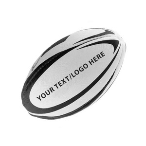 Custom Rugby Ball Size 5 Adult Training Sewn PVC Long Lasting Grip and Super Bladde - Product Image 1