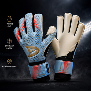 Guantes de portero de fútbol para todo tipo de clima con máxima adherencia de Dravelle Industry, con látex de contacto de 3.5 mm y corte híbrido. - Product Image 4