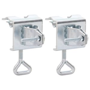 Pince compacte pour parapluie en acier galvanisé argenté, abri solaire pratique - Product Image 1