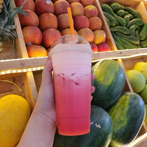 Factory Modern style Low Price Classic Design PP <b>Plastic</b> Cups with Lid Transparent Disposable Cups Custom Sizes 12oz to 24oz - Product Image 1