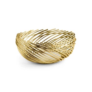 Nouveauté : Bol en métal artisanal moderne avec finition dorée polie pour la décoration de la maison - Product Image 2