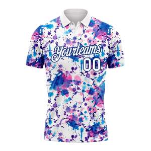 Camisetas de Golf Personalizadas con Sublimación 3D, Transpirables, de Secado Rápido, Manga Corta, Spandex/Poliéster, MOQ Bajo - Product Image 2