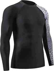 Chemises de compression pour hommes OEM de qualité supérieure, imprimées par sublimation, en polyester, pour la gym, le fitness, le surf et la plongée - Product Image 5