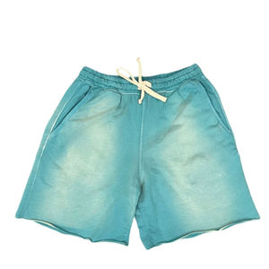 Pantalones Cortos Bermuda de Algodón Verde Sólido para Hombre, Cintura con Cordón, Ropa Deportiva, Pantalones Cortos Deportivos Transpirables de Tela Tejida - Product Image 6