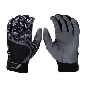 Gant de frappeur en cuir personnalisé pour droitier, baseball, softball, entraînement, avec grip, tissu tricoté respirant, à enfiler, équipement sportif pour adulte - Product Image 1