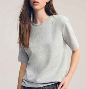 Camiseta Corta Moderna para Mujer, Color Sólido, Sexy, de Punto Acanalado, Manga Corta, Estilo Baby Tee para Chicas Jóvenes a la Moda - Product Image 1