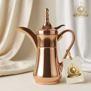 Jarra de Café Árabe Dallah de Acero Inoxidable Color Oro Rosa, Tetera Tradicional de Oriente Medio, Dispensador de Agua Caliente, Venta al Por Mayor - Product Image 1