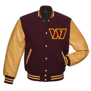 Nuevo diseño, Chaqueta Varsity Letterman Vintage Personalizada Negra y Roja con Cierre Completo para Hombre y Mujer - Product Image 3