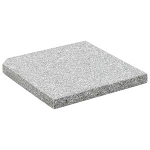 4 pezzi piatti quadrati in granito grigio 220.5 lb per ombrelli e basi da giardino - Product Image 4
