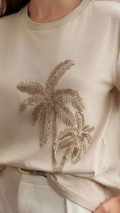 เสื้อแขนกุดผ้าฝ้ายสีครีมลายดอกไม้พิมพ์ลายศิลปะพื้นบ้านโดย MS Handicraft - Product Image 6